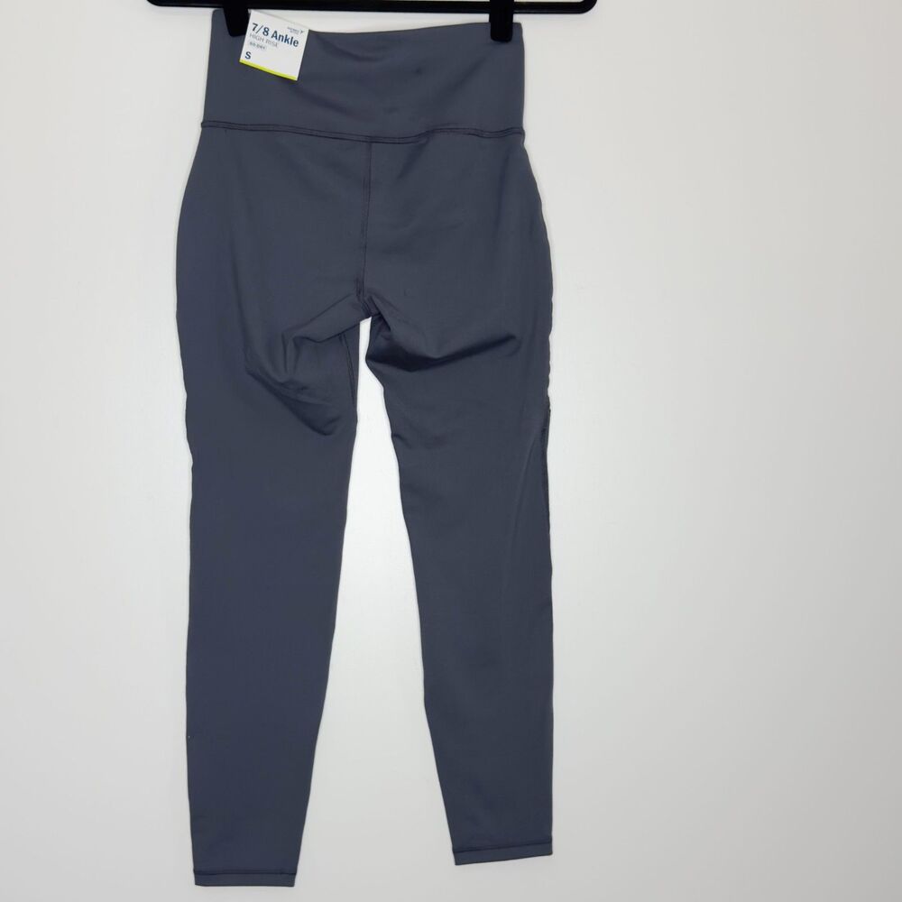 New Old Navy High Rise Mesh Accent Ankle Legging Pants Grey Women's Size Small - Picture 3 of 12